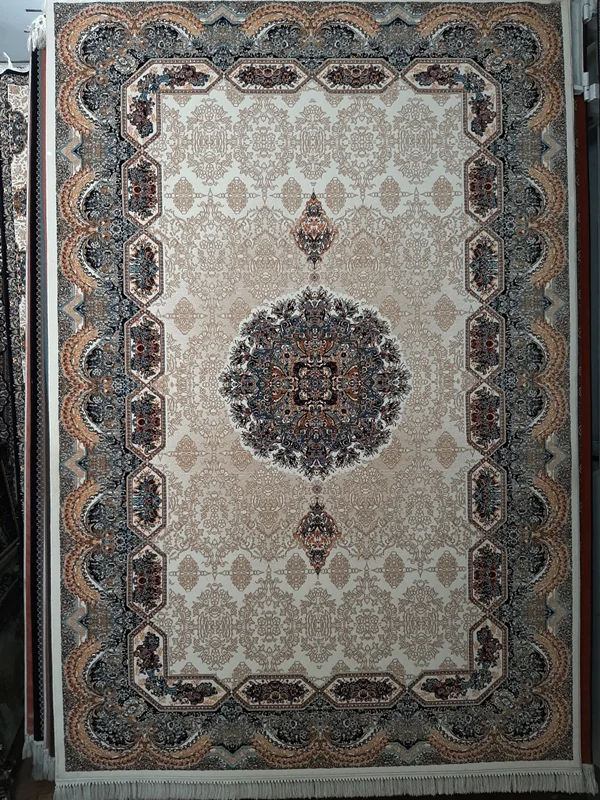 فرش ماشینی ۷۰۰ شانه اصل نقشه هالیدی کرم