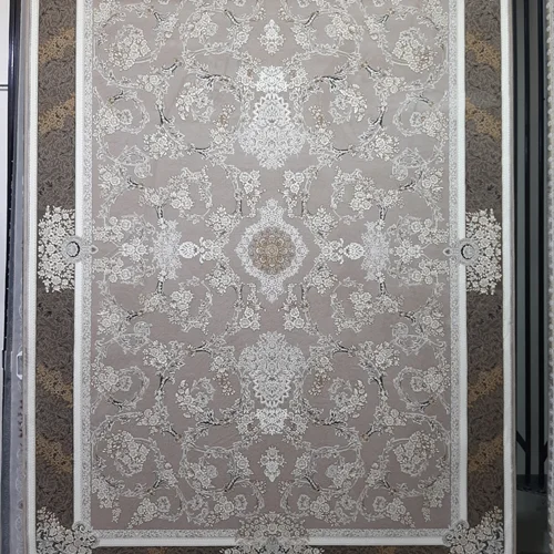 فرش ماشینی 1200 شانه افشان نقره ای شکلاتی