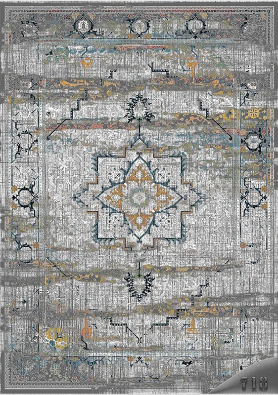 فرش 700 شانه ضخیم اکریلیک وینتیج کد 718