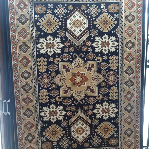 گلیم ساده ۴ متری رنگ سرمه ای طرح کلاسیک