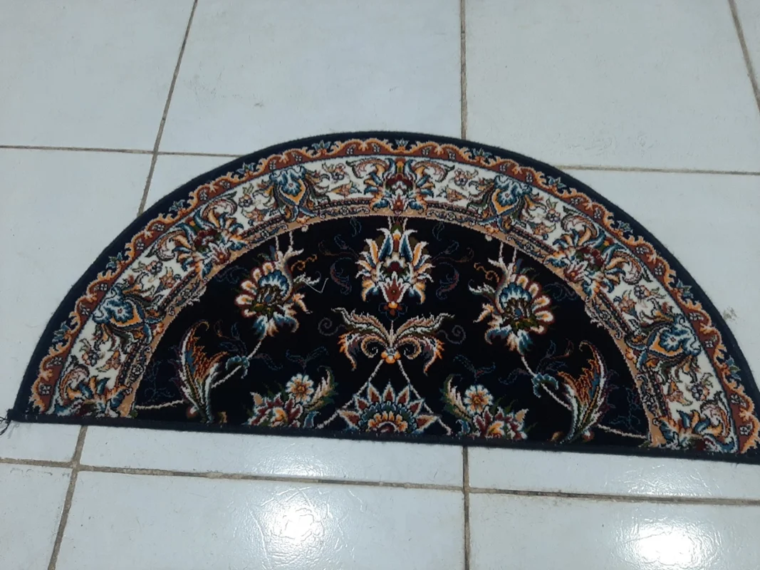 پادری فرش نیم دایره افشان صبا سرمه ای ۷۰۰ شانه اصل ارسال پس کرایه