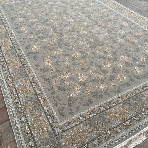 فرش ماشینی تخفیفی ۱۲۰۰ شانه برجسته نقشه صدف